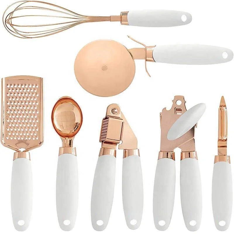 Rose Gold Kitchen Tool Set – 7 Pieces