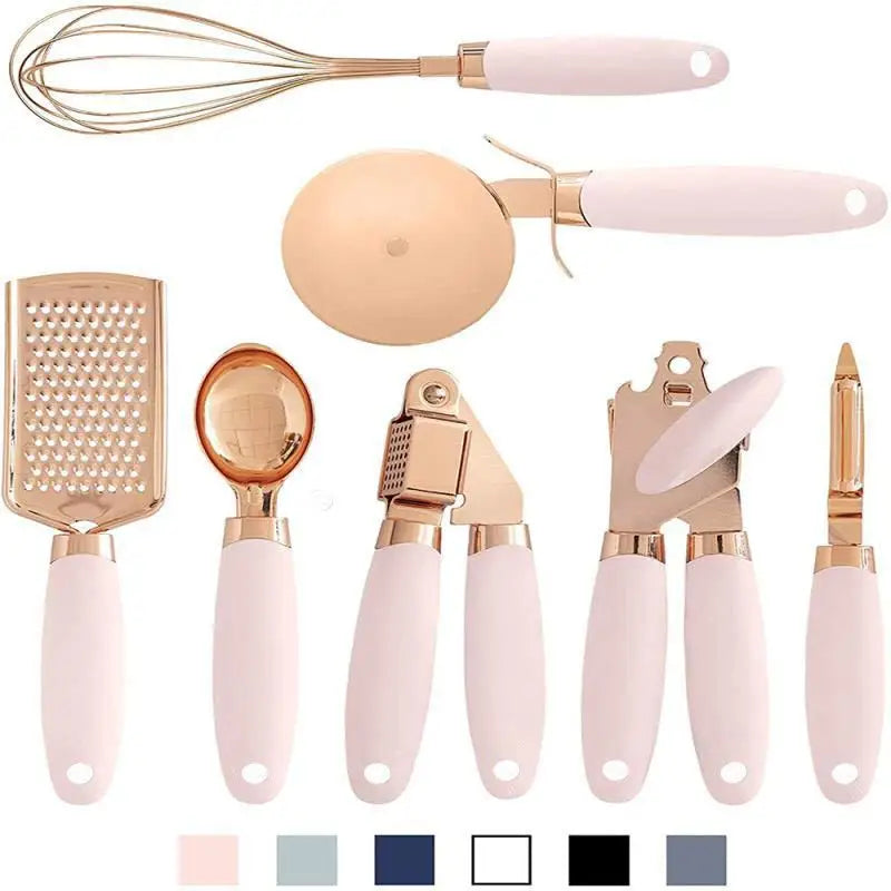 Rose Gold Kitchen Tool Set – 7 Pieces