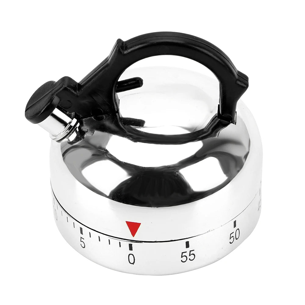 Kettle-Shaped Mechanical Kitchen Timer – 60 Minutes
