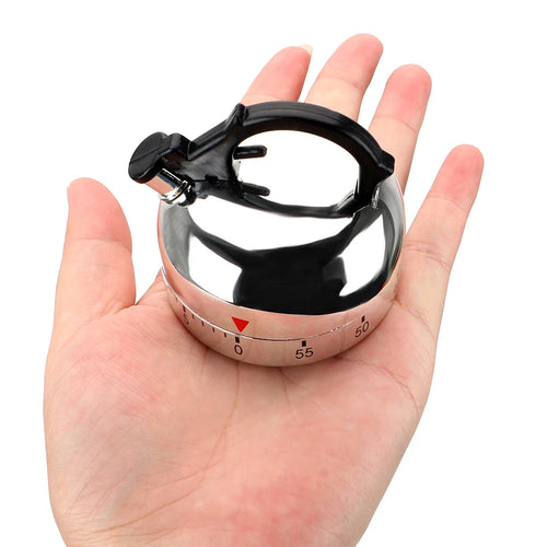 Kettle-Shaped Mechanical Kitchen Timer – 60 Minutes