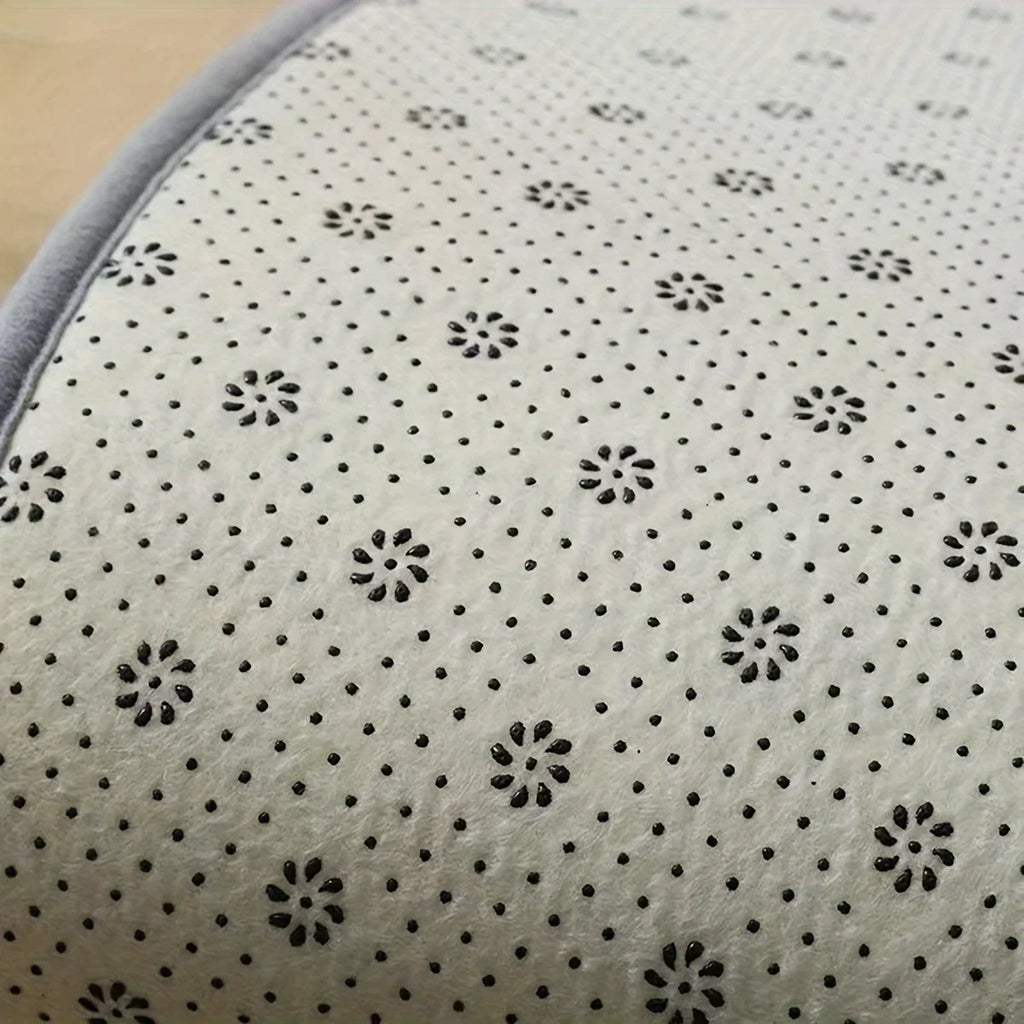 Thickened Special-shaped Absorbent Bathroom Floor Mat Flannel Toilet Mat Shower Room Non-slip and Dirt-resistant Foot Mat
