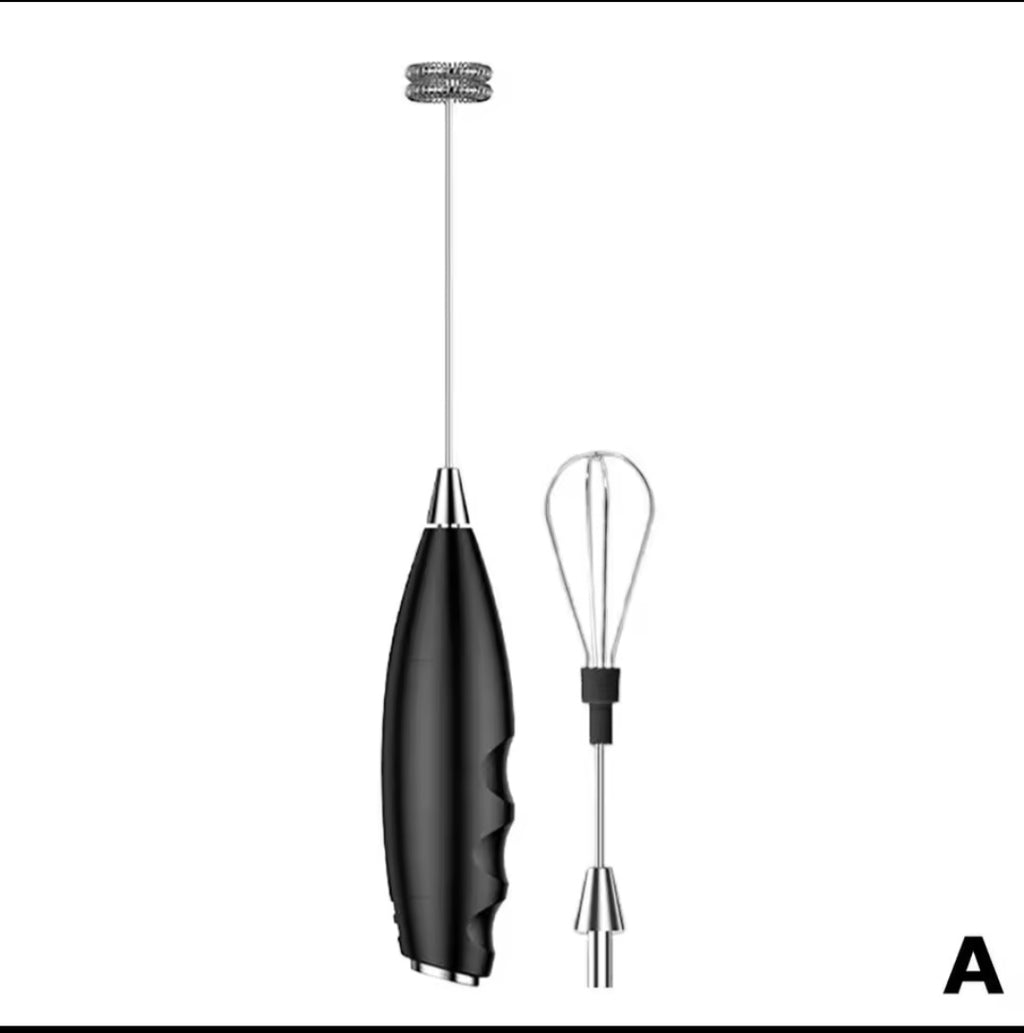 Cordless Electric Milk Frother with Hand Whisk